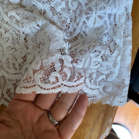 Anthropologie Pilcro peasant top lace hem $118 NWT Oversized style best for S//M - Picture 4 of 8